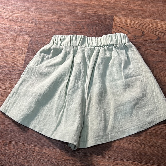 Girls Mint Green Shorts - Picture 3 of 3